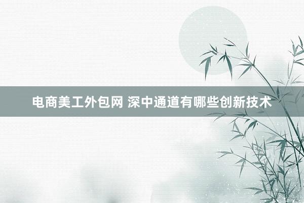 电商美工外包网 深中通道有哪些创新技术