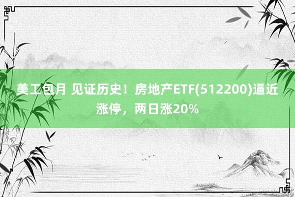 美工包月 见证历史！房地产ETF(512200)逼近涨停，两日涨20%